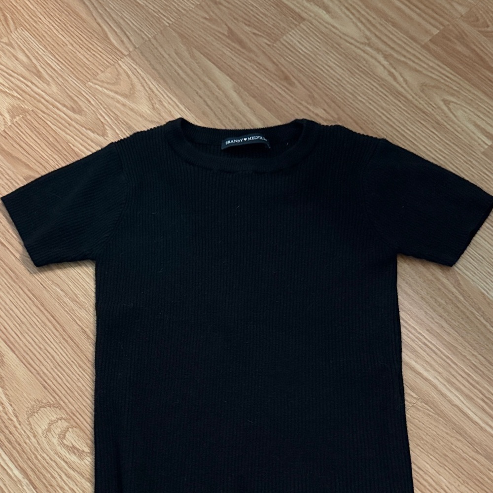 Brandy Melville Charcoal Knit Top